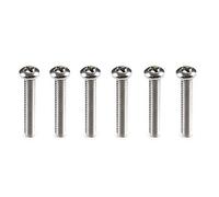Musiclily Pro #4-40X3/4" Tornillos Entonación Selleta de Acero Inoxidable para Puente de Guitarra Eléctrica tipo Tele American (Juego de 6)