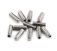 Musiclily Pro #4-40X5/16"Tornillos Selleta Altura de Acero Inoxidable para Puente de Guitarra Eléctrica tipo American Strat Tele,Color Original (Juego de 12)