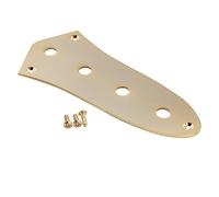 Musiclily Pro 4 Agujeros Jazz Bass Placa Control Plate de Acero para Bajo Eléctrico tipo J-Bazz, Dorado