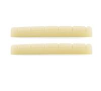 Musiclily Pro 40,5x3x5mm Cejuela Pre Ranurada Superior de Hueso Fondo Plano para Guitarra Eléctrica 6 Cuerdas tipo Squier Affinity Strat Tele, Sin Blanquear(2 piezas)