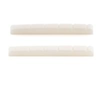 Musiclily Pro 40,5x3x5mm Cejuela Pre Ranurada Superior de Hueso Fondo Plano para Guitarra Eléctrica 6 Cuerdas tipo Squier Affinity Strat Tele, Blanco(2 piezas)
