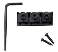 Musiclily Pro 43mm Acero Cejuela Bloqueo de Cuerdas R3 Locking Nut para Guitarra Eléctrica Floyd Rose Tremolo, Negro