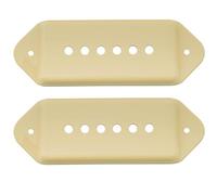 Musiclily Pro 49,2mm P90 Dog Ear Short/Low Cubierta de Pastilla para EE. UU. USA Les Paul/Epiphone Vintage Style, Crema (Juego de 2)