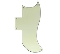 Musiclily Pro 5 Agujeros Half Face Golpeador Pickguard para Guitarra Eléctrica EPI China Made SG Standard 61, 3 capas Mint Green