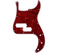 Musiclily Pro 5 Cuerdas 13 Agujeros Estilo Contemporáneo P Bass Pickguard Golpeador para Bajo Fender Precision Bass Mexican,4 capas Vintage Tortoise
