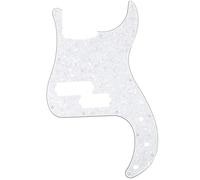 Musiclily Pro 5 Cuerdas 13 Agujeros Estilo Contemporáneo P Bass Pickguard Golpeador para Bajo Fender Precision Bass Mexican,4 capas White Pearl