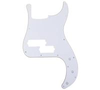 Musiclily Pro 5 Cuerdas 13 Agujeros Estilo Contemporáneo P Bass Pickguard Golpeador para Bajo Fender Precision Bass Mexican,3 capas Blanco