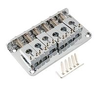 Musiclily Pro 52,5mm Puente Fijo Hardtail Bridge Selletas Estilo para Guitarra Eléctrica tipo Strat Tele, Cromado