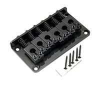 Musiclily Pro 52,5mm Puente Fijo Hardtail Bridge Selletas Estilo para Guitarra Eléctrica tipo Strat Tele, Negro