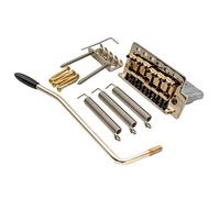 Musiclily Pro 52,5mm Vintage Puente Trémolo 6 Tornillos 36mm Bloque Corto para Guitarra Eléctrica tipo Squier Strat, Dorado