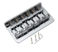 Musiclily Pro 54mm Acero Puente Fijo Hardtail Silletas Vintage para Guitarra Eléctrica Import Strat Tele, Cromado