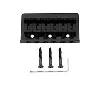 Musiclily Pro 54mm Acero Puente Fijo Hardtail Silletas Vintage para Guitarra Eléctrica Import Strat Tele, Negro