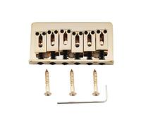 Musiclily Pro 54mm Moderno Puente Fijo Hardtail para Guitarra Eléctrica Import Strat Tele, Dorado
