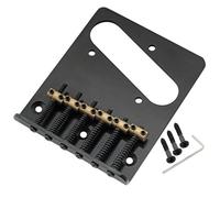 Musiclily Pro 54mm Moderno Puente Telecaster 6 Selletas Barril de Latón para Guitarra Eléctrica estilo Tele, Negro