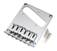 Musiclily Pro 54mm Moderno Puente Telecaster 6 Selletas de Aleación Zinc para Squier y Guitarra Eléctrica estilo Tele Importación, Cromado