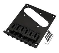 Musiclily Pro 54mm Moderno Puente Telecaster 6 Selletas de Aleación Zinc para Squier y Guitarra Eléctrica estilo Tele Importación, Negro