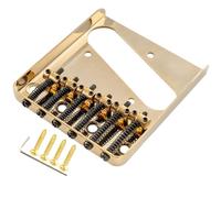 Musiclily Pro 54mm Puente Telecaster Vintage 6 Barril Selletas para Guitarra Eléctrica Tele Style, Dorado