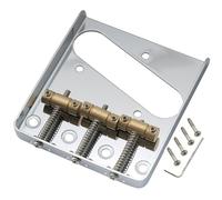 Musiclily Pro 54mm Vintage Puente Telecaster 3 Selletas Barril de Latón para Squier y Guitarra Eléctrica estilo Tele Importación, Cromado