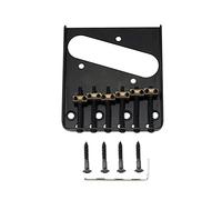 Musiclily Pro 54mm Vintage Puente Telecaster 6 Selletas Barril de Latón para Squier y Guitarra Eléctrica estilo Tele Importación, Negro