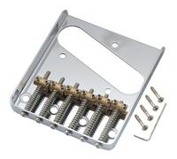 Musiclily Pro 54mm Vintage Puente Telecaster 6 Selletas Barril de Latón para Squier y Guitarra Eléctrica estilo Tele Importación, Cromado