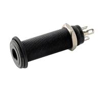 Musiclily Pro 6,35mm Metal Guitarra Jack Plug Socket Salida Jack Plug End Pin Output Jack para Guitarra Eléctrica Bajo, Negro