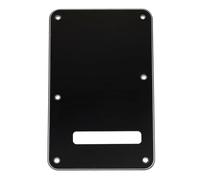 Musiclily Pro 6 Agujeros ST Placa Trasera para Guitarra Eléctrica Squier Sonic Strat HSS, 3 capas Negro