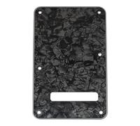 Musiclily Pro 6 Agujeros ST Placa Trasera para Guitarra Eléctrica Squier Sonic Strat HSS, 4 capas Black Pearl