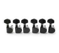 Musiclily Pro 6 en línea 1-Pin Clavijas de Afinación de Guitarra Clavijeros para Guitarra Eléctrica tipo SQ Strat Tele, Negro
