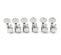 Musiclily Pro 6 en línea 2-Pin Clavijas de Afinación Bloqueo de Guitarra Clavijeros Bloqueantes para Guitarra Eléctrica tipo SQ Strat Tele, Cromado