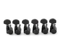 Musiclily Pro 6 en línea 2-Pin Clavijas de Afinación Bloqueo de Guitarra Clavijeros Bloqueantes para Guitarra Eléctrica tipo SQ Strat Tele, Negro