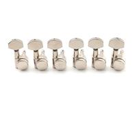 Musiclily Pro 6 en línea 2-Pin Clavijas de Afinación Bloqueo de Guitarra Clavijeros Bloqueantes para Guitarra Eléctrica tipo SQ Strat Tele, Nickel