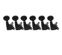 Musiclily Pro 6 en línea Tipo Cerrado Clavijas de Afinación Clavijero de Repuesto para Guitarra Fender Stratocaster Telecaster,Botón de Kidney Negro