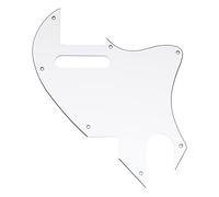 Musiclily Pro 7 Agujeros Golpeador para Guitarra Eléctrica Fender F-Hole Hybrid Tele Style, 3 Capas Blanco