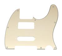 Musiclily Pro 8 Agujeros Golpeador para guitarra eléctrica tipo Tele Brent Mason, Crema 3 Capas