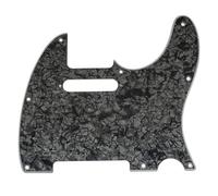 Musiclily Pro 8 Agujeros Golpeador Pickguard para Guitarra Eléctrica Squier Sonic Tele SS, 4 capas Black Pearl