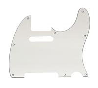 Musiclily Pro 8 Agujeros SS Golpeador TL Pickguard 3 capas Blanco | para Guitarra Eléctrica Squier Sonic Tele