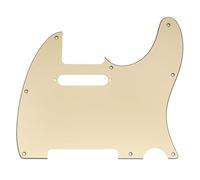 Musiclily Pro 8 Agujeros SS Golpeador TL Pickguard 3 capas Crema | para Guitarra Eléctrica Squier Sonic Tele