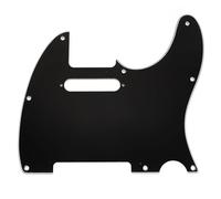 Musiclily Pro 8 Agujeros SS Golpeador TL Pickguard 3 capas Negro | para Guitarra Eléctrica Squier Sonic Tele