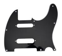 Musiclily Pro 8 Agujeros SS TL Golpeador Pickguard 3 Capas Negro | para Guitarra Eléctrica USA/México Fender Deluxe Nashville Tele