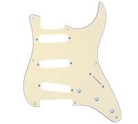 Musiclily Pro 8 Agujeros SSS 50s 57 Vintage Style Strat Pickguard Golpeador para American Stratocaster, 3 capas Crema