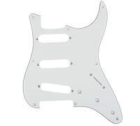 Musiclily Pro 8 Agujeros SSS 50s 57 Vintage Style Strat Pickguard Golpeador para American Stratocaster, 3 capas Pergamino