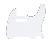 Musiclily Pro 8 Agujeros TL Pickguard Guitarra Golpeador 3 capas Blanco | para Guitarra Eléctrica Fender Tele Standard USA/México Estilo Moderno