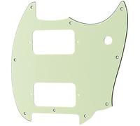 Musiclily Pro 9 Agujero Round Corner HSH Golpeador Pickguard para Guitarra Eléctrica Squier Bullet Series Mustang, 3 capas Mint Green