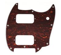 Musiclily Pro 9 Agujeros Golpeador Pickguard para Guitarra Eléctrica Squier Sonic Mustang HH, 4 capas Red Tortoise