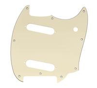 Musiclily Pro 9 Agujeros Golpeador Pickguard para Guitarra Eléctrica Squier Sonic Mustang SS, 3 capas Crema