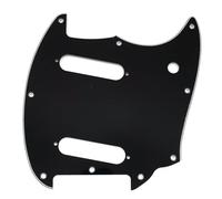 Musiclily Pro 9 Agujeros Golpeador Pickguard para Guitarra Eléctrica Squier Sonic Mustang SS, 3 capas Negro