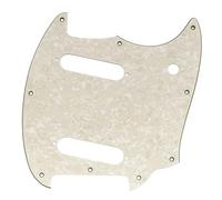 Musiclily Pro 9 Agujeros Golpeador Pickguard para Guitarra Eléctrica Squier Sonic Mustang SS, 4 capas Aged White Pearl