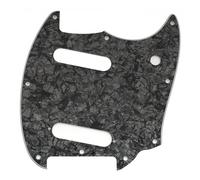 Musiclily Pro 9 Agujeros Golpeador Pickguard para Guitarra Eléctrica Squier Sonic Mustang SS, 4 capas Black Pearl