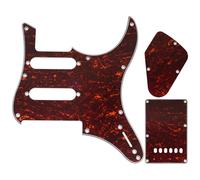 Musiclily Pro 9 Agujeros Golpeador Pickguard Placa Trasera Trémolo y Placa Cavidad de Control Set para Guitarra Eléctrica Yamaha PAC112V, 4 capas Red Tortoise