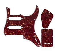 Musiclily Pro 9 Agujeros Golpeador Pickguard Placa Trasera Trémolo y Placa Cavidad de Control Set para Guitarra Eléctrica Yamaha PAC112V, 4 capas Vintage Tortoise